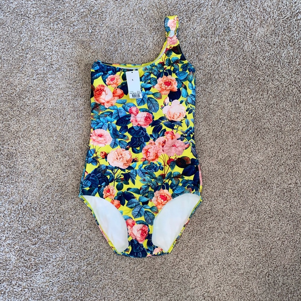 BNWT Lime Ricki Lemon Rose Swimsuit Size S